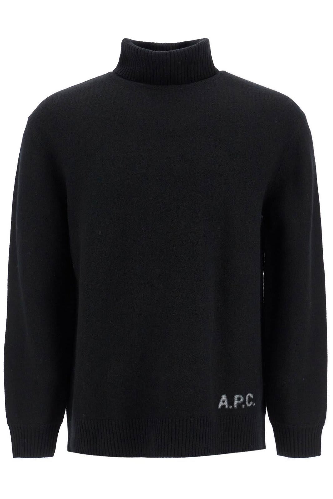 Shop Apc Turtleneck Long-sleeved Jumper A.p.c. In Black