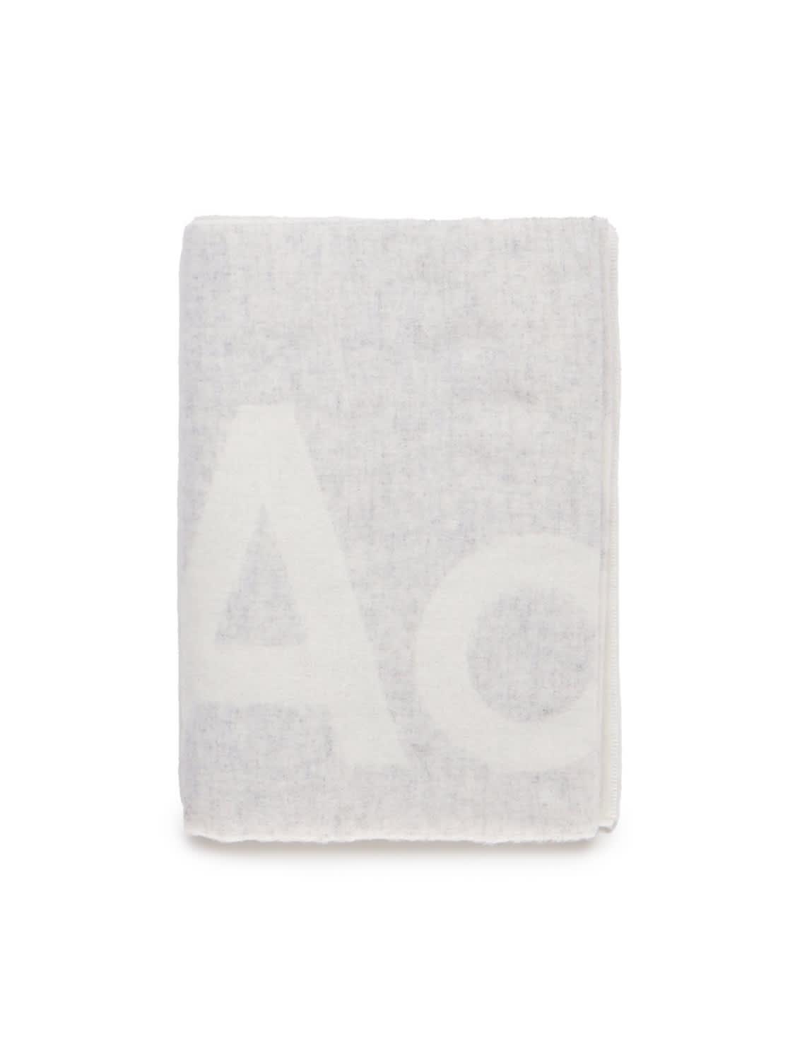 Shop Acne Studios Jacquard Logo Scarf In Grey
