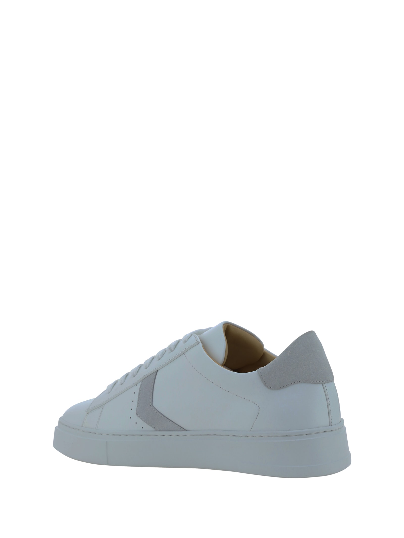 Shop Philipp Plein Lo Top Sneakers In White/white