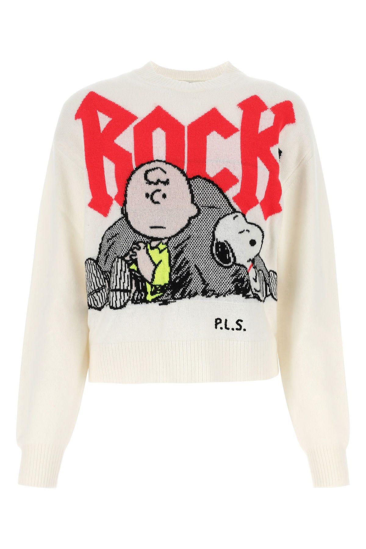 Philosophy Di Lorenzo Serafini Peanuts Wool Intarsia Sweater