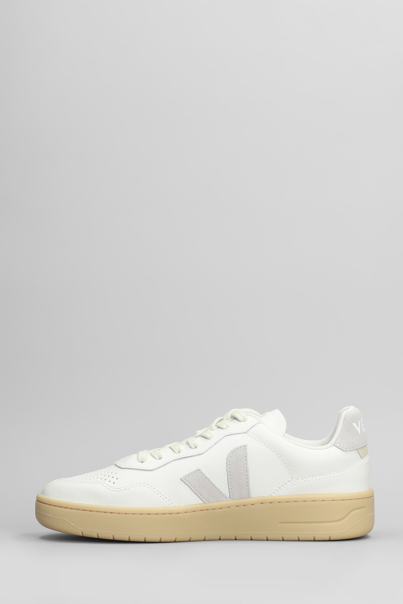 Veja V-90 O.t. Sneakers In White Leather In White
