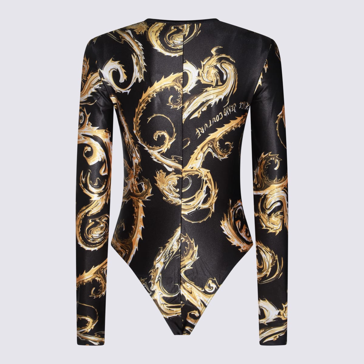 Versace Jeans Couture Chromo Couture Bodysuit In Black