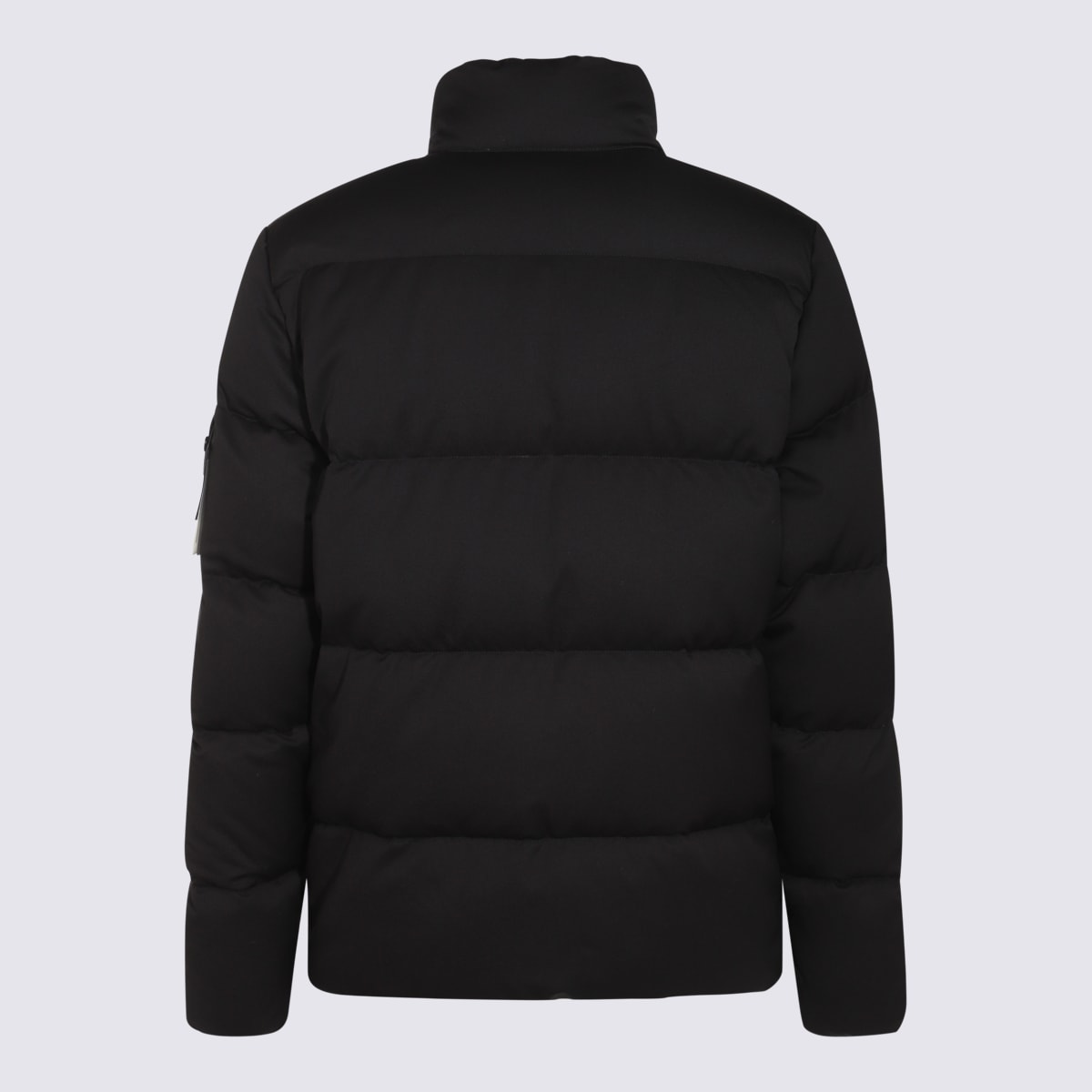 Shop Stone Island Black Down Jacket