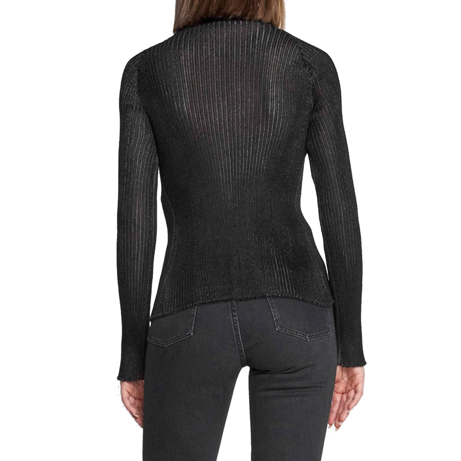 Shop A. Roege Hove Emma Ribbed Cardigan In Black