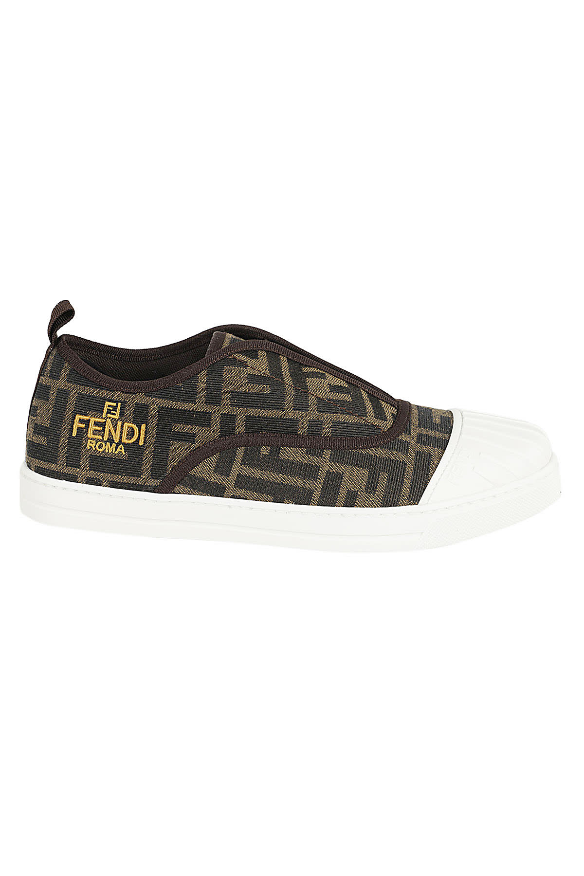 Shop Fendi Sneaker In Njk Tabacco Nero Ocra