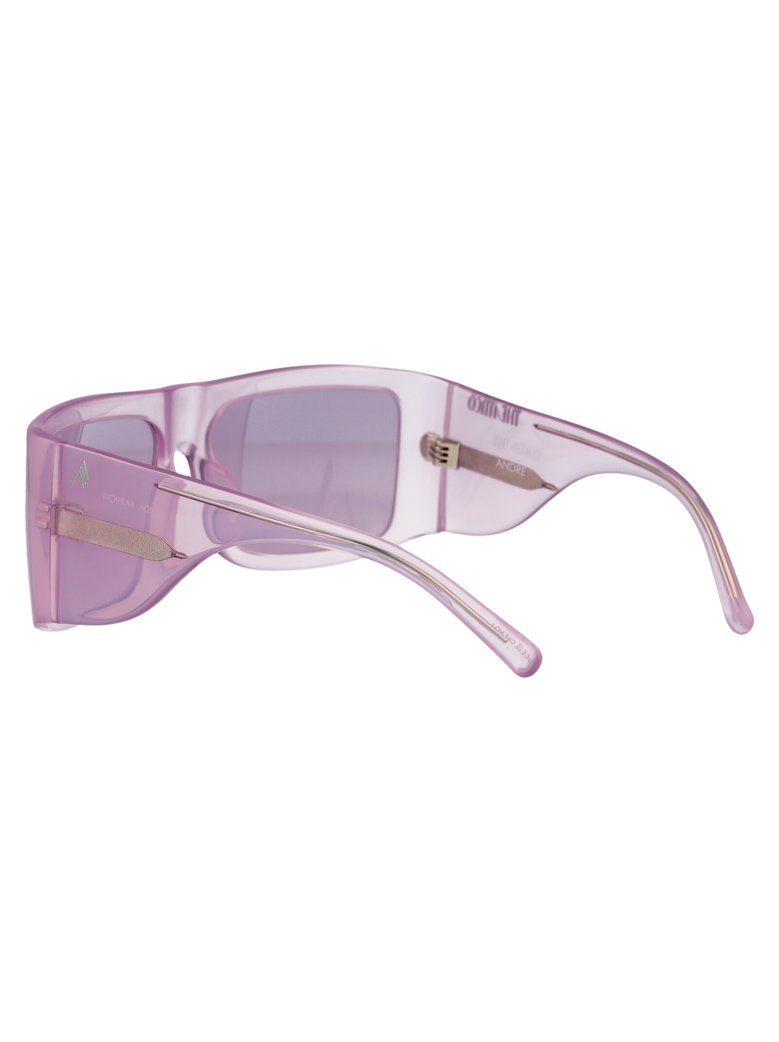 Attico Andre Sunglasses In Pink/silver/pink