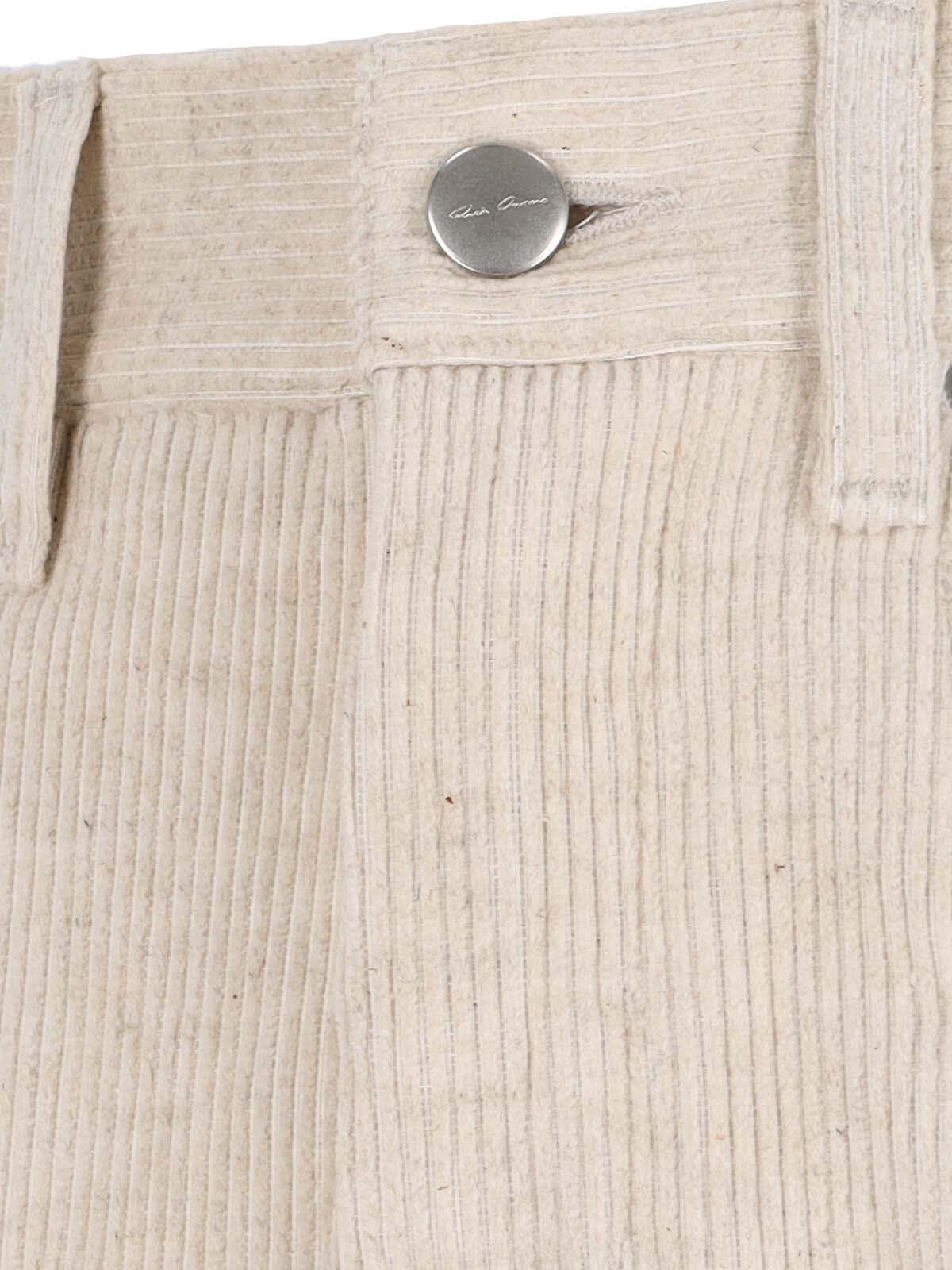 Rick Owens Bootcut Pants In White