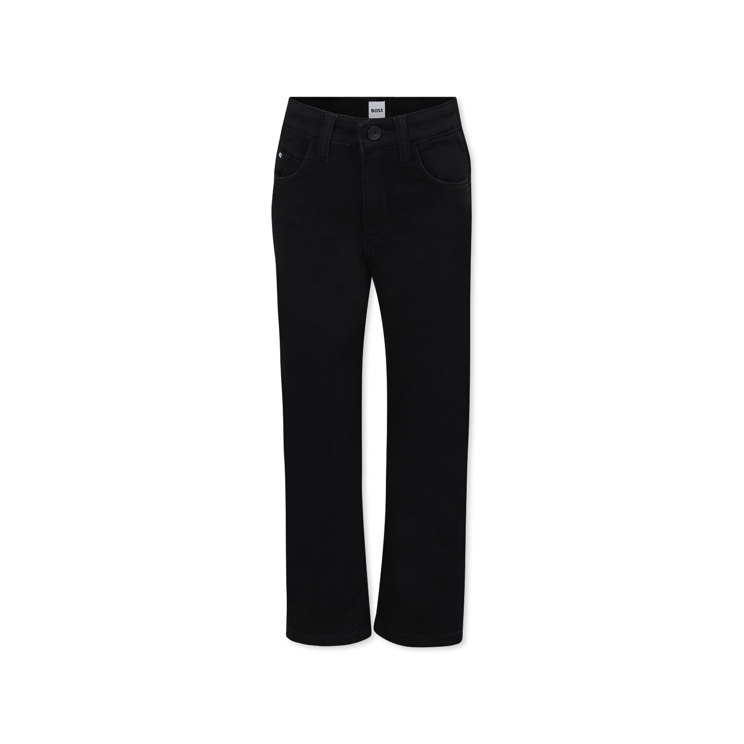 Hugo Boss Black Jeans For Boy With Logo In Black