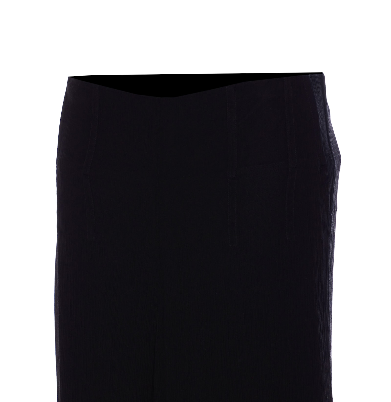 Victoria Beckham Asymmetric Hem Midi Skirt With Sheer Overlay In Black