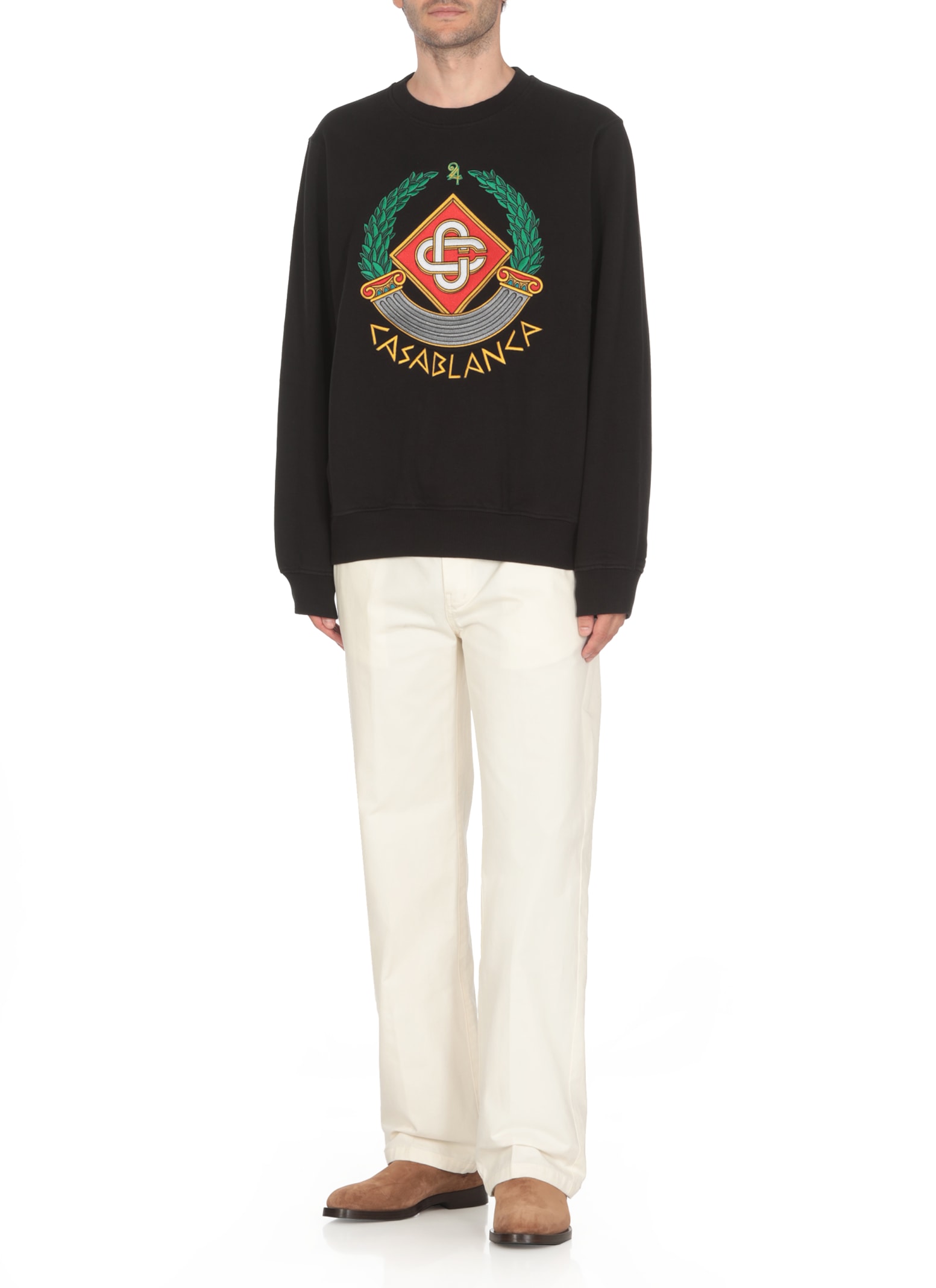 Shop Casablanca Casa Crest Sweatshirt In Black