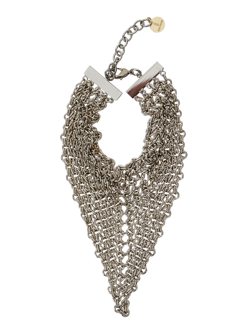 bandite Silver-colored Necklace With Chain Design And Logo Pendant In Brass Woman
