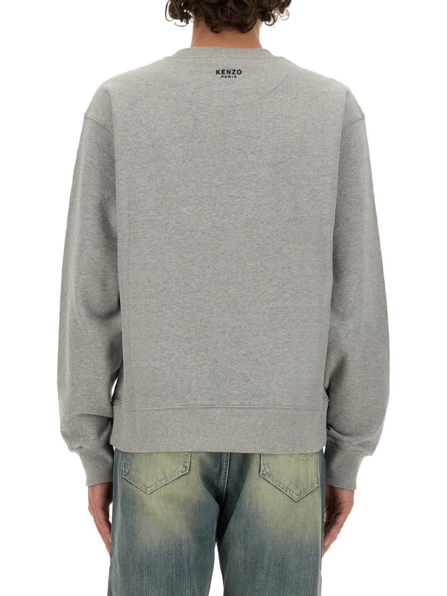 Shop Kenzo Cotton Sweatshirt In Grey