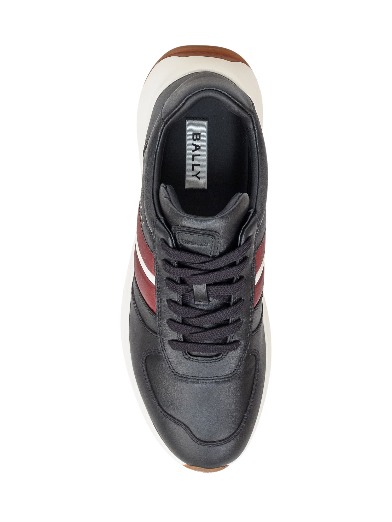 Shop Bally Darsyl Sneaker In Black/b.red/white