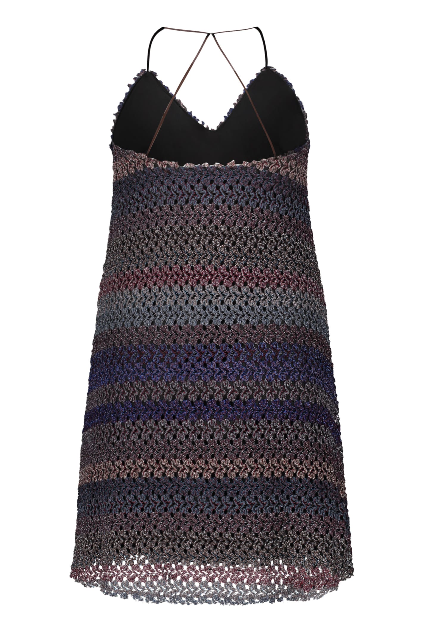 Shop Missoni Knit Mini-dress In Multicolor