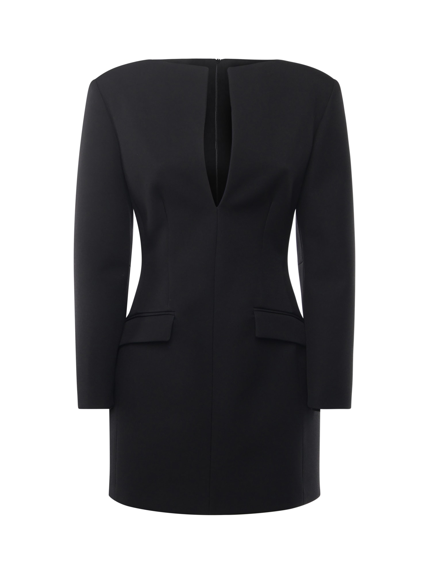 The Andamane Plunge Pocket Dress In Black