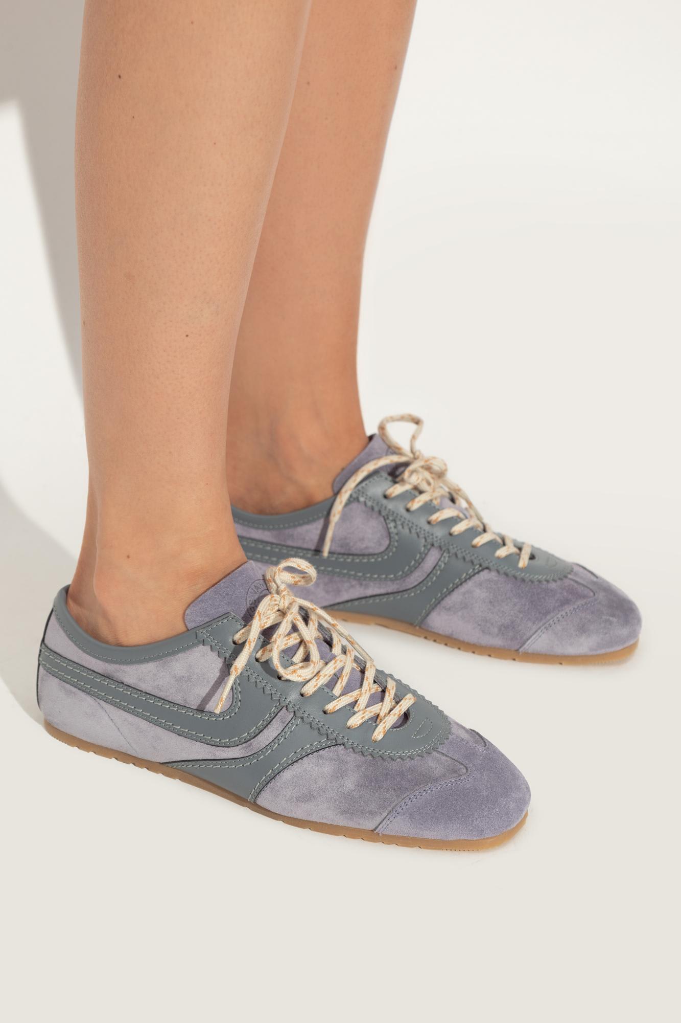 Dries Van Noten Lilac Leather Sneaker In Purple