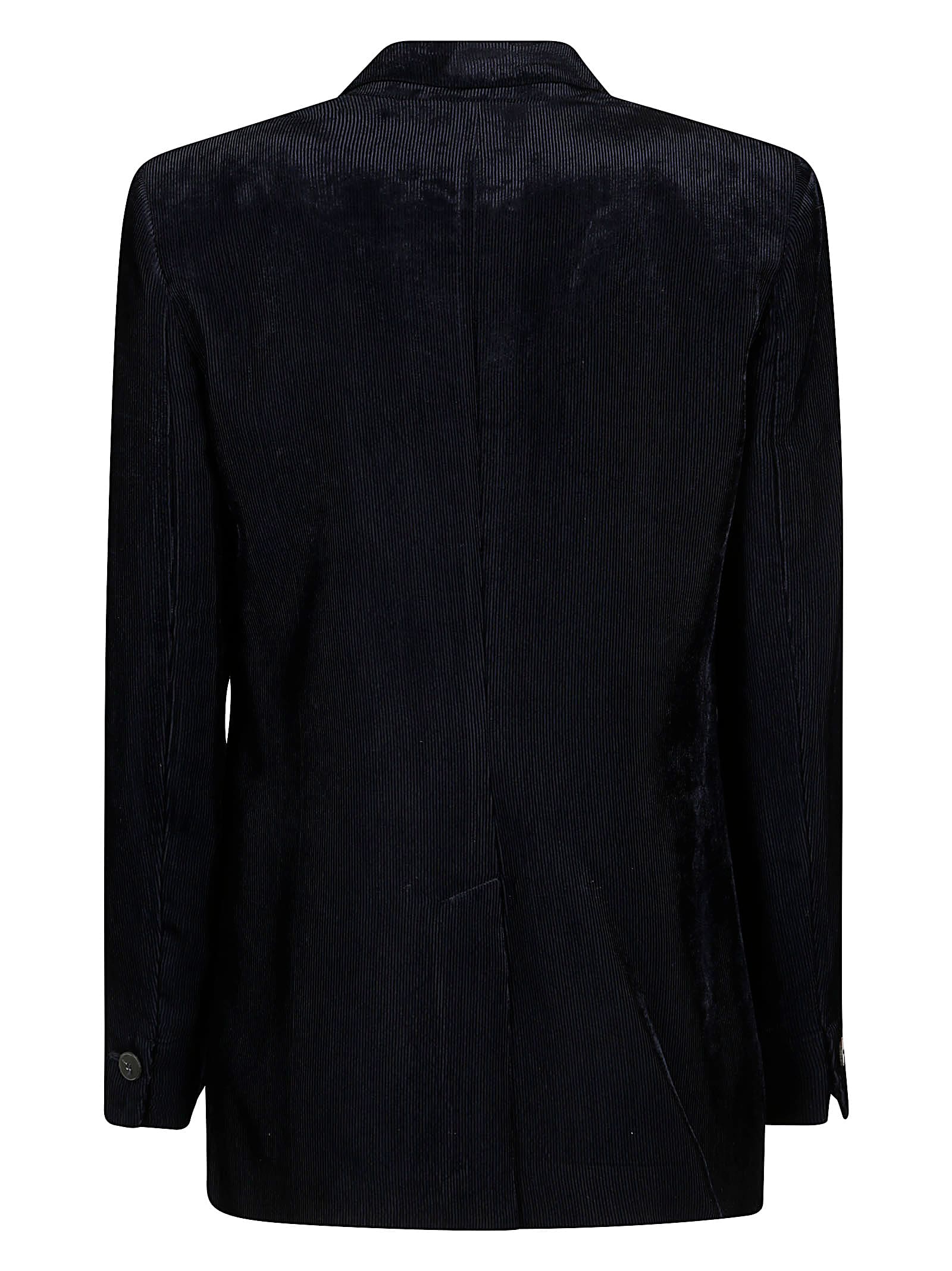 Forte Forte Fluid Chic Velvet Essential Jacket In Blue