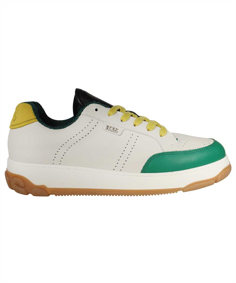 Gcds Man Sneakers Green Size 7 Soft Leather In Multi