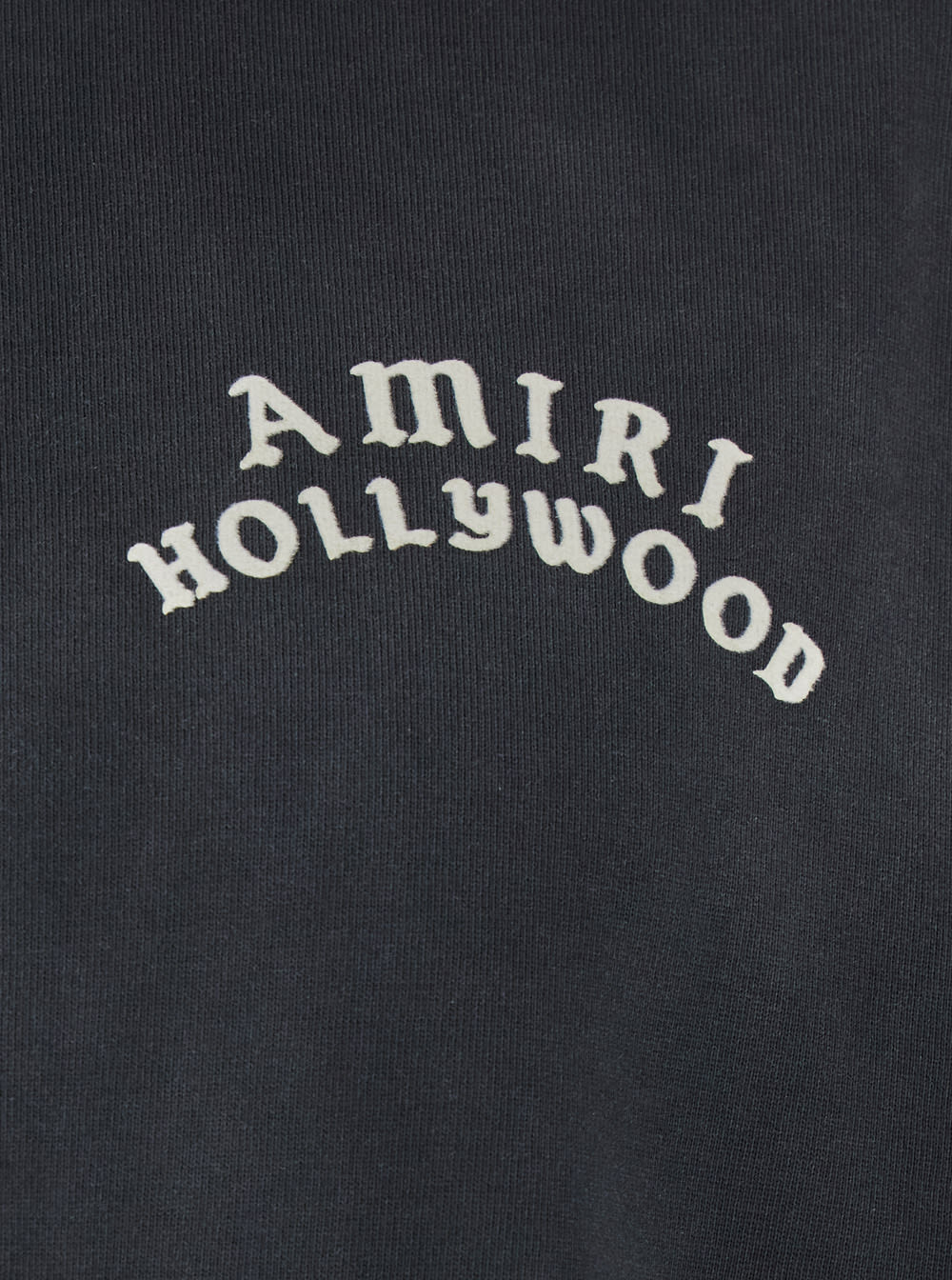 Amiri Black Crewneck T-shirt With Logo Lettering On Front And Rear