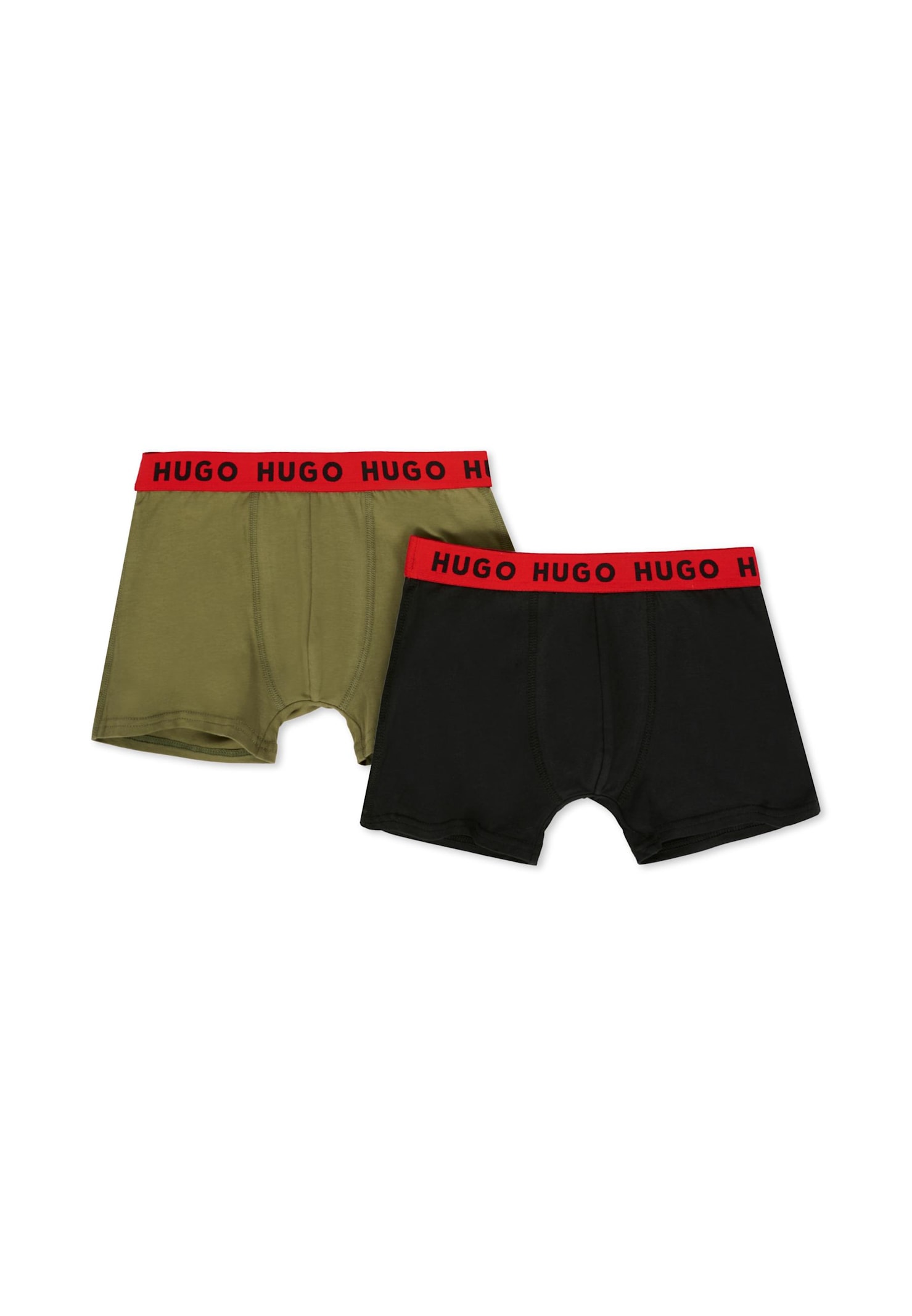 Hugo Boss Logo-waistband Boxer Set (set Of Two) In Black