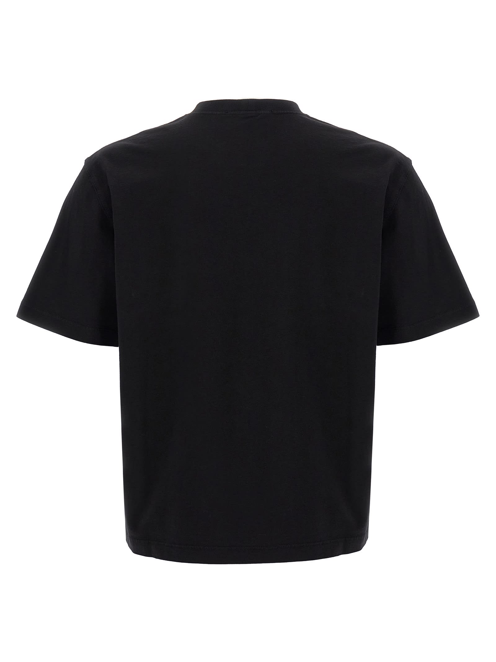 Stone Island Compass Patch Cotton Jersey T-shirt Clothing In Black