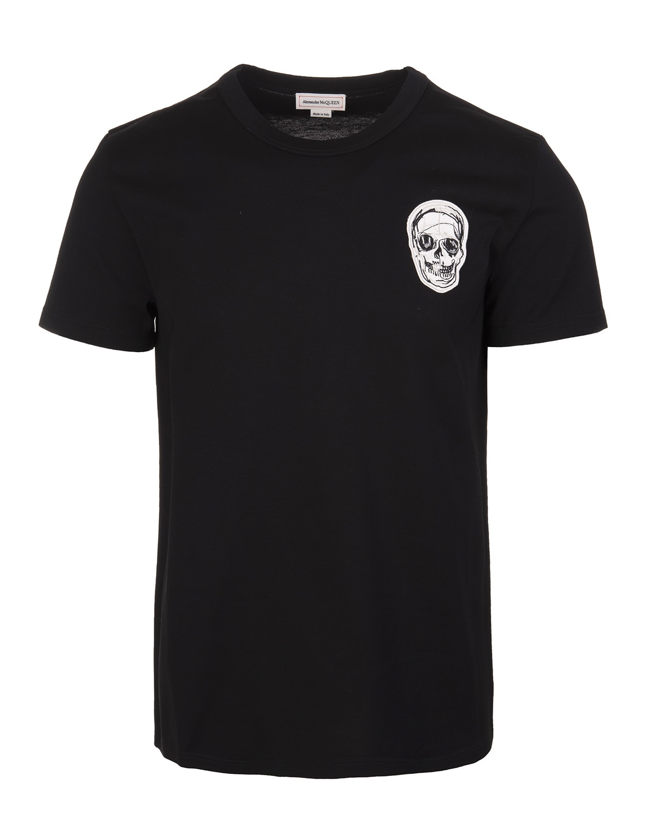 Alexander McQueen Man Black Skull Patch T-shirt