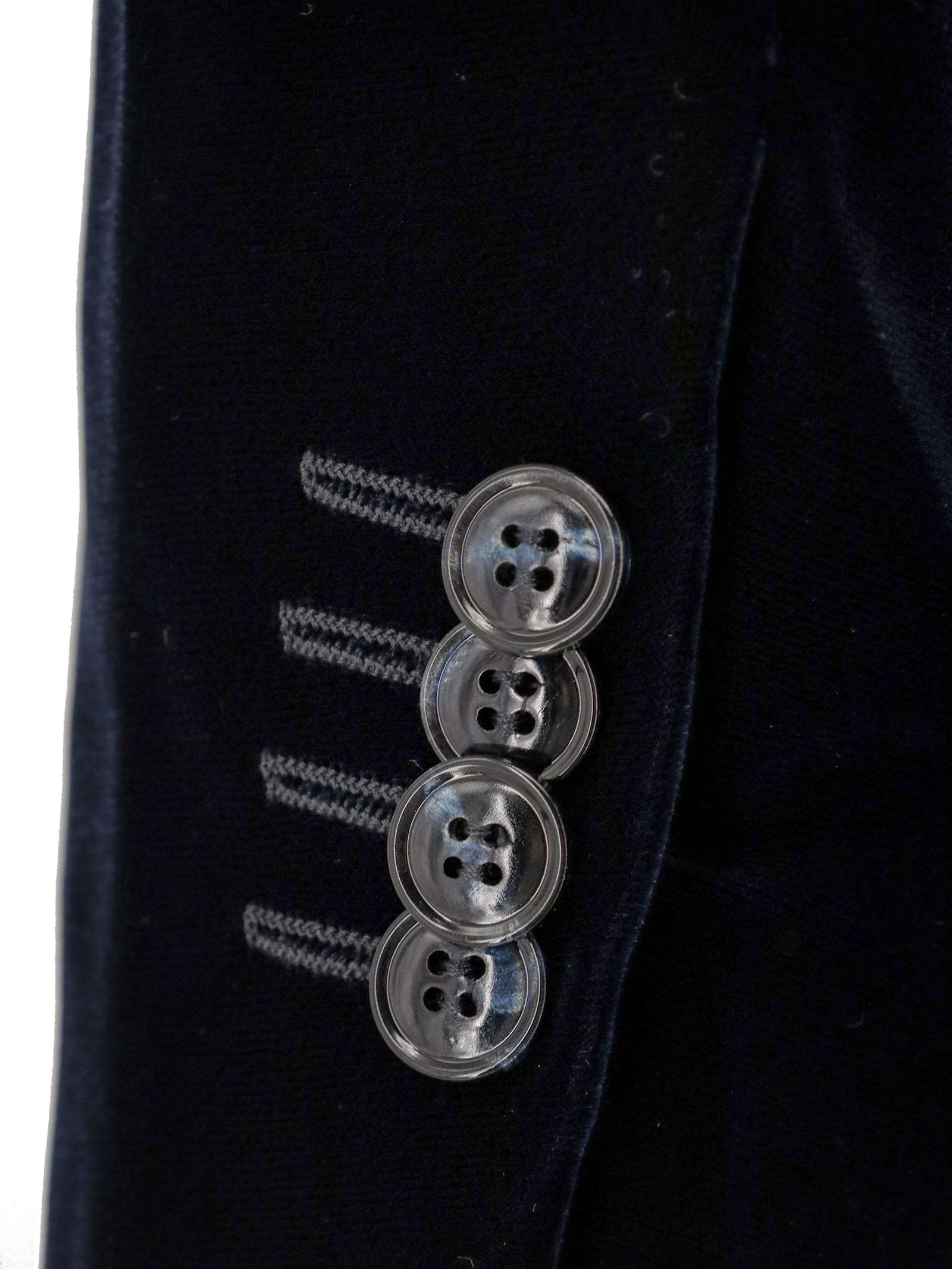 Giorgio Armani Blazer Upton In Velluto In Blue