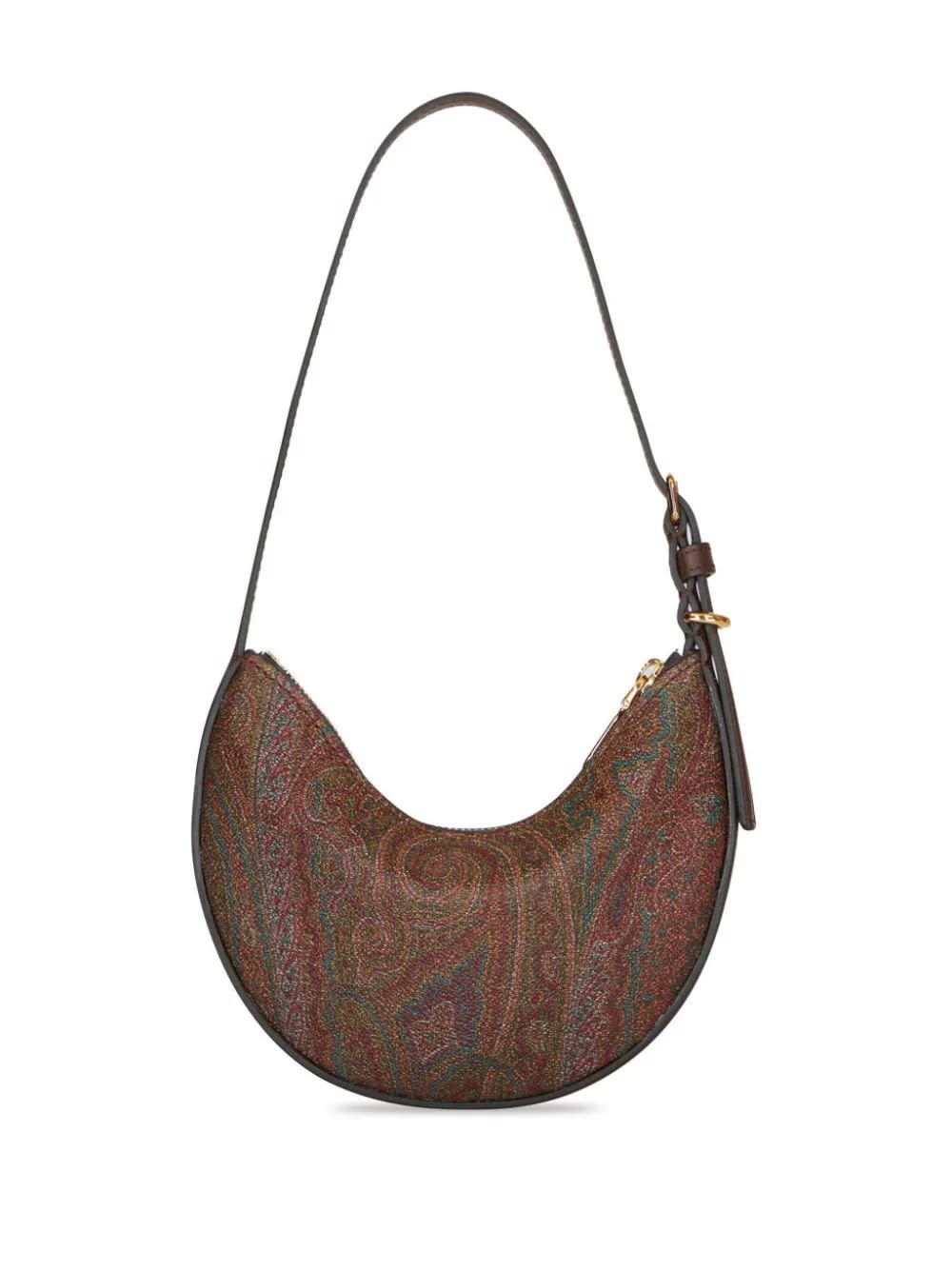 Shop Etro Brown Mini Essential Hobo Bag