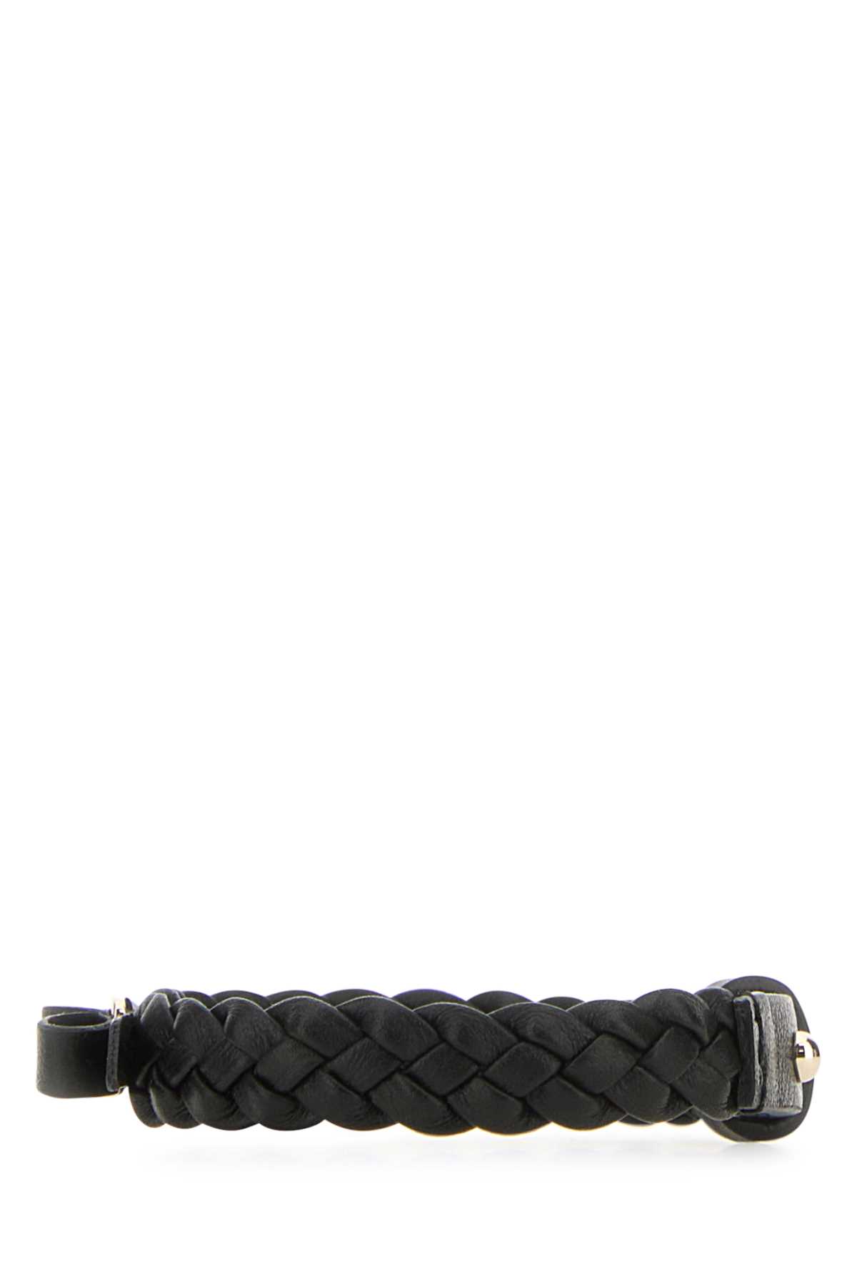 Ferragamo Black Leather Vara Bracelet In Nerooro