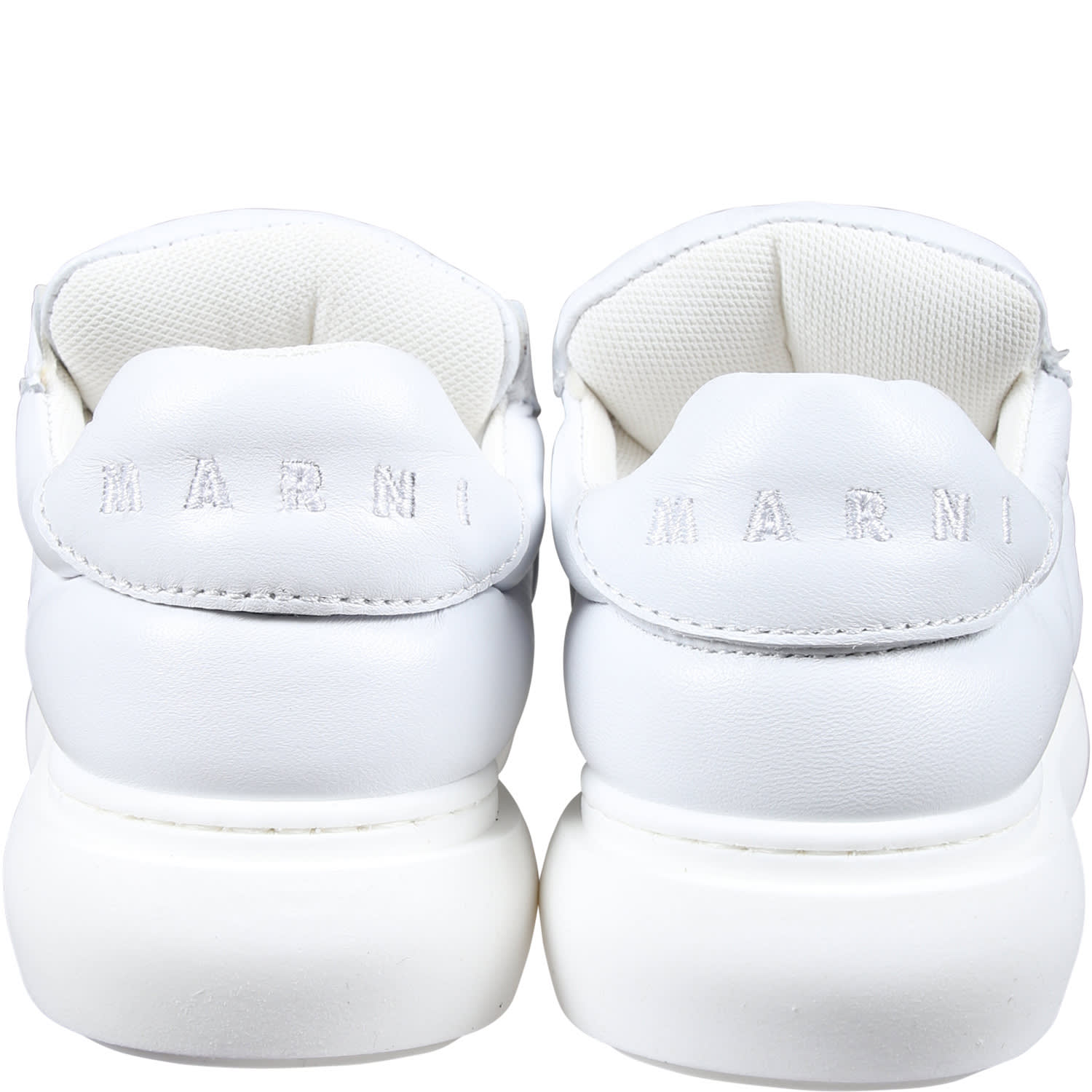 Shop Marni White Sneakers For Girl With Logo