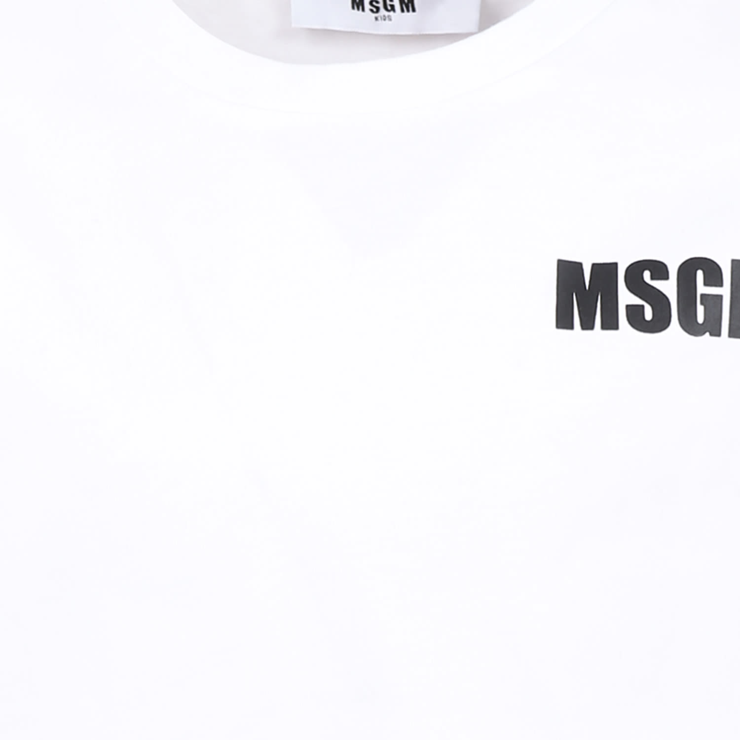 Shop Msgm White T-shirt For Girl With Logo