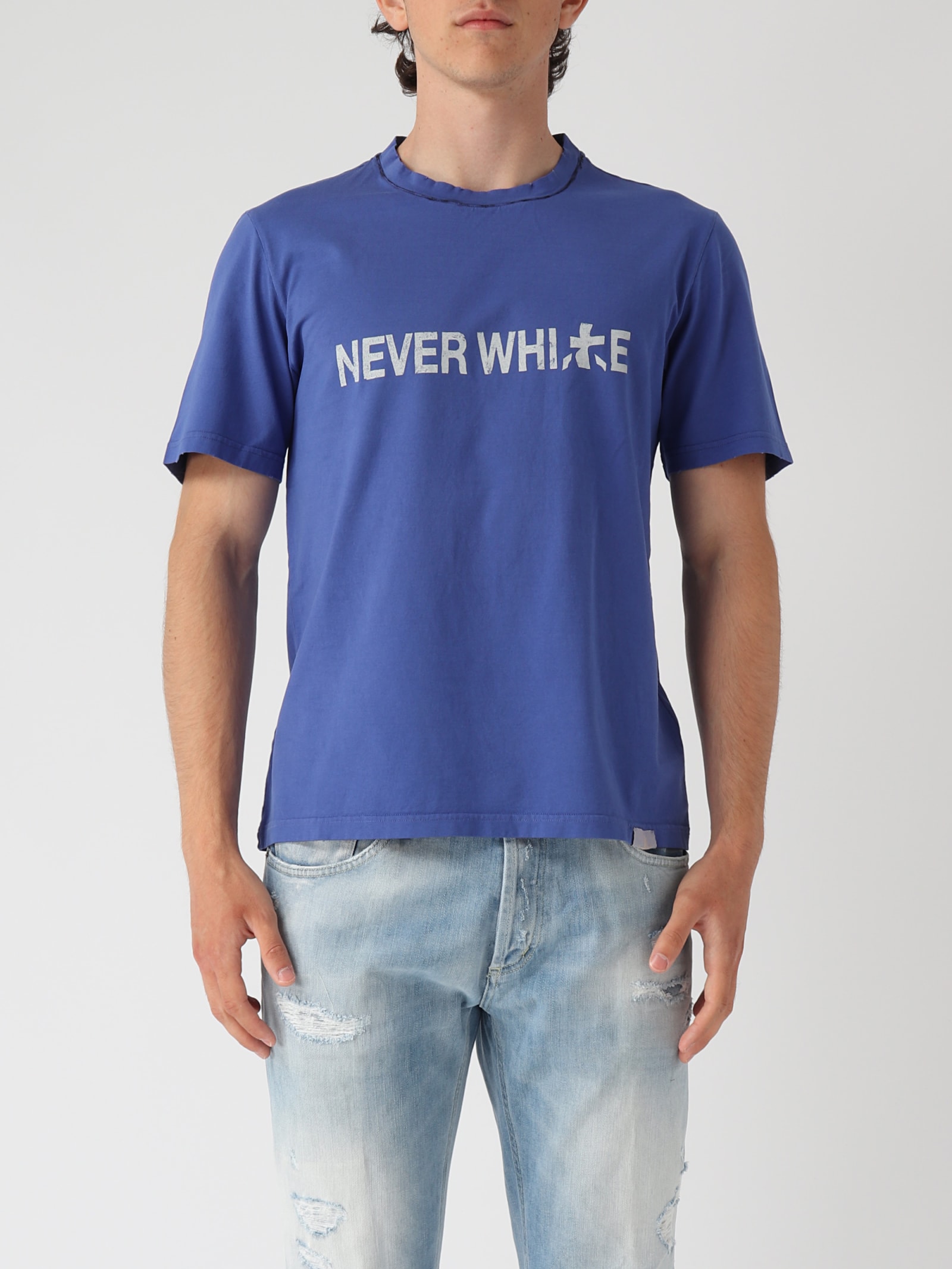 Shop Premiata U Never T-shirt In Royal