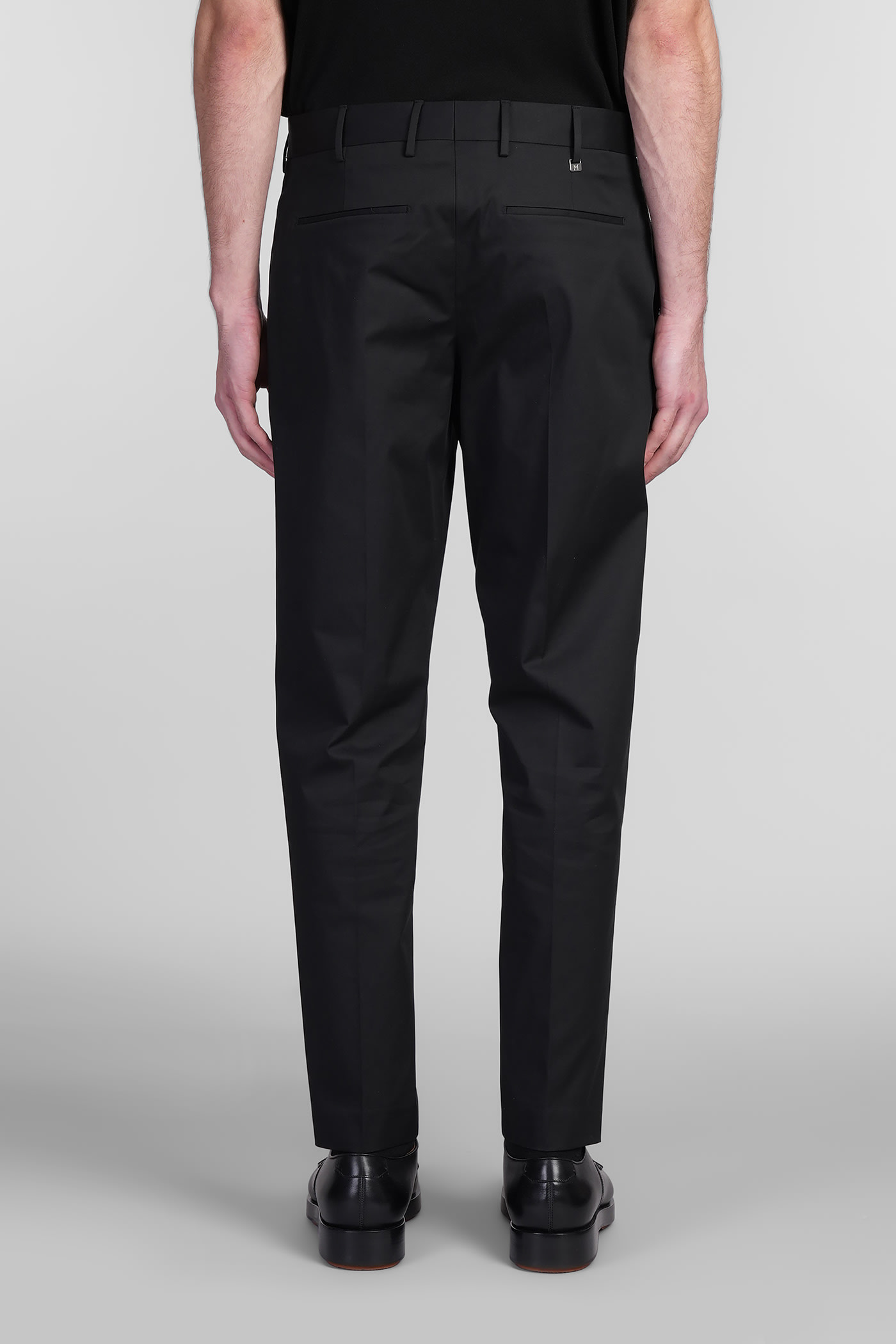 Pt Torino Sd75 Pants In Blue Cotton In Black