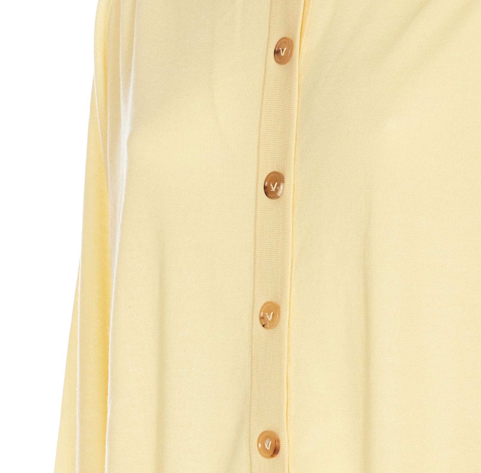 Shop Bottega Veneta Cardigan In Yellow