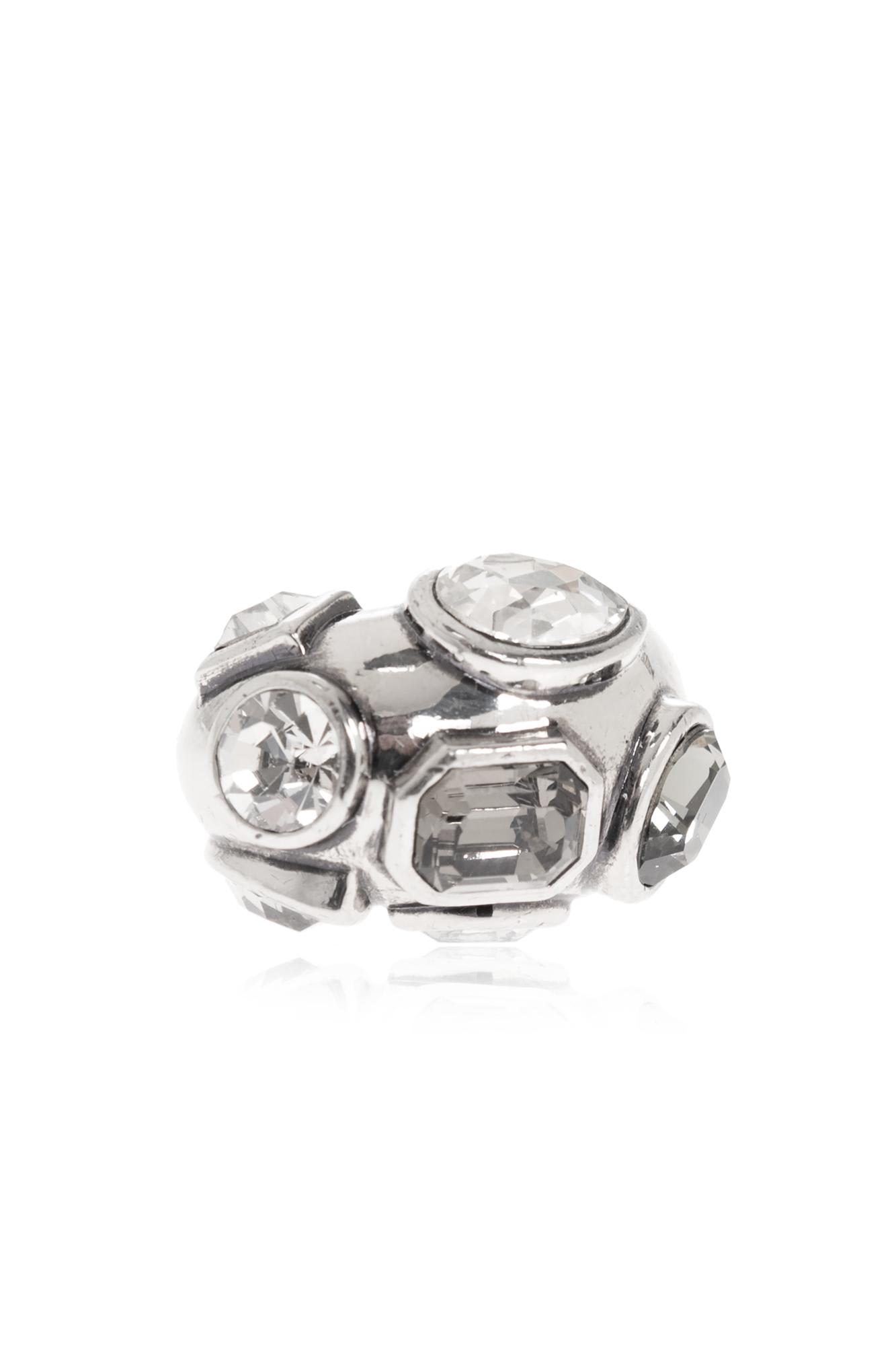Etro Ring With Crystals In Silver