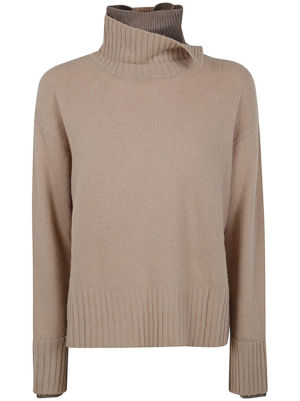 Shop Pierantoniogaspari Soft Turtle Neck In Sand