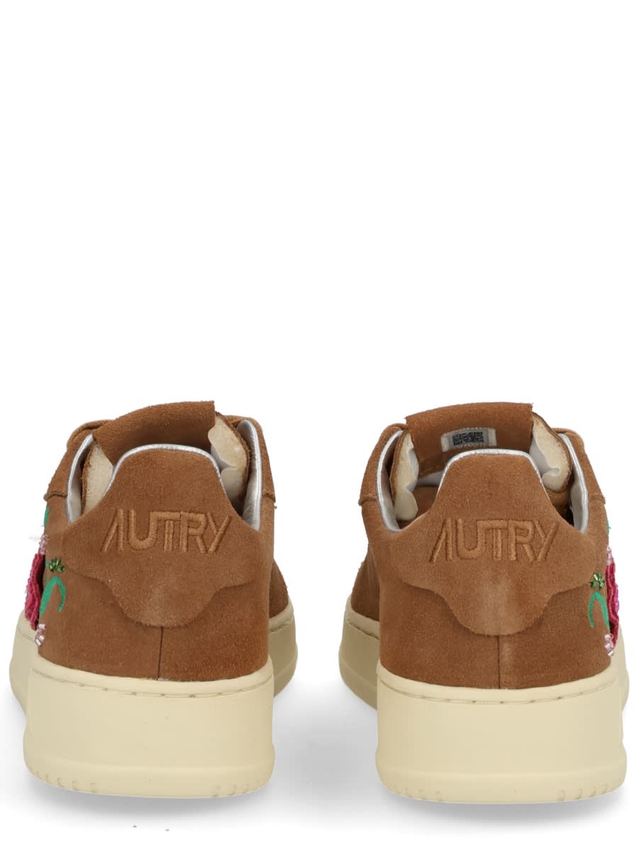 Autry Brown Lace Up Sneakers In Brown