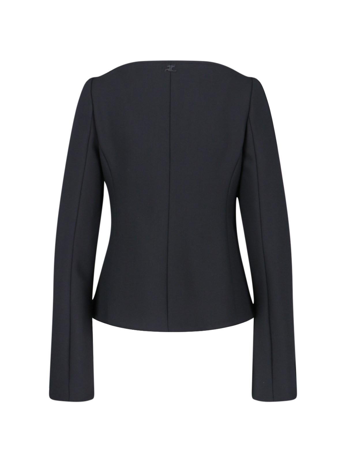 Shop Courrèges Ellipse Heritage Jacket In Black