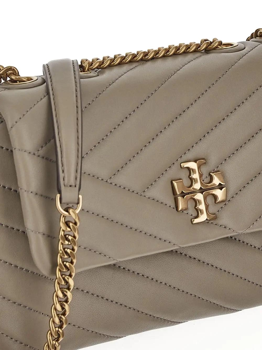 Shop Tory Burch Kira Shoulder Bag In Gray Heron