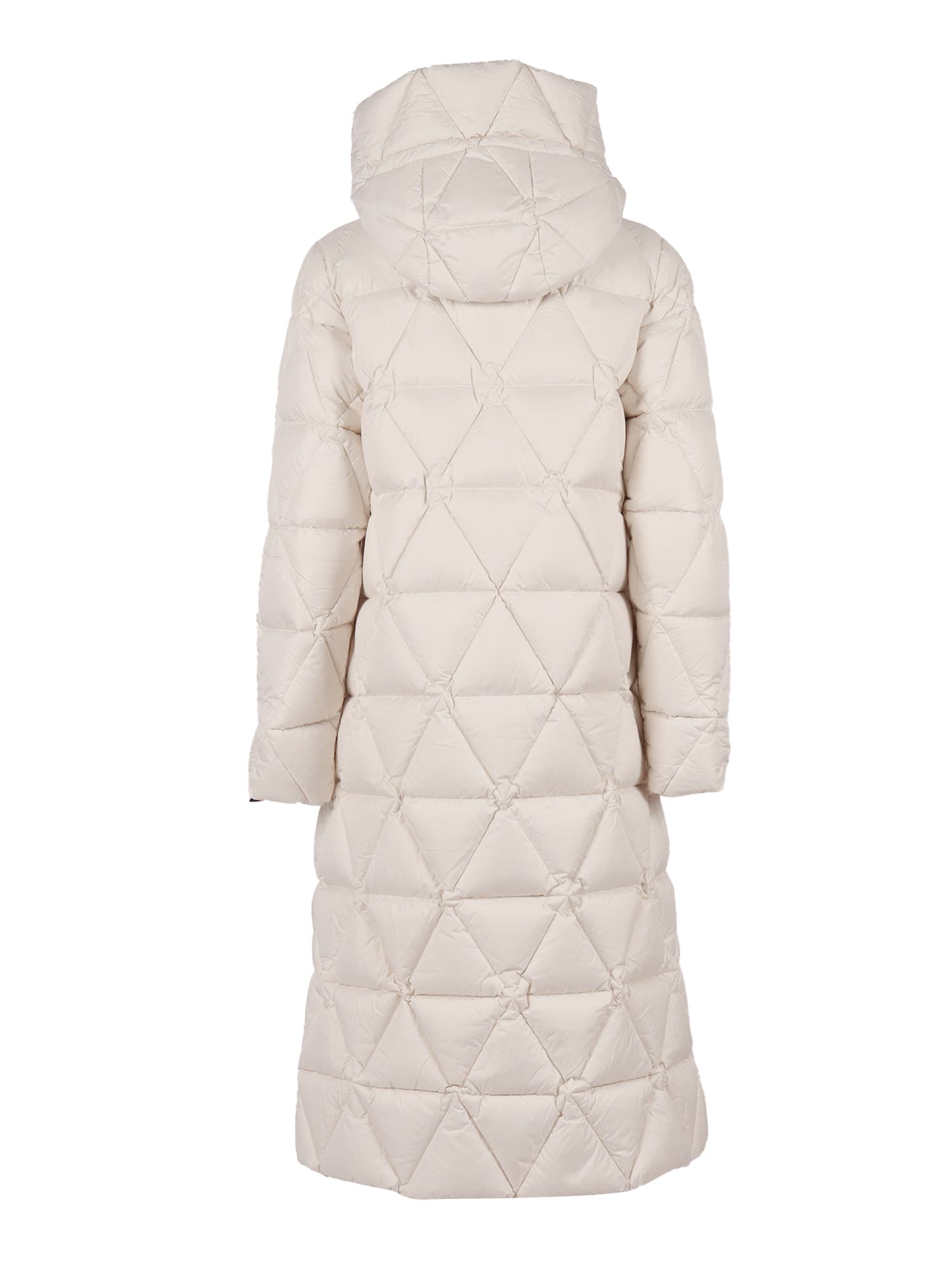 K-way Quilted Thermo Microfiber Coat With Adjustable Hood In White