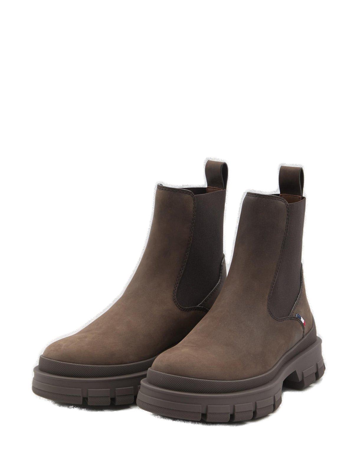 Shop Moncler Hevea Chelsea Boots In Multicolour