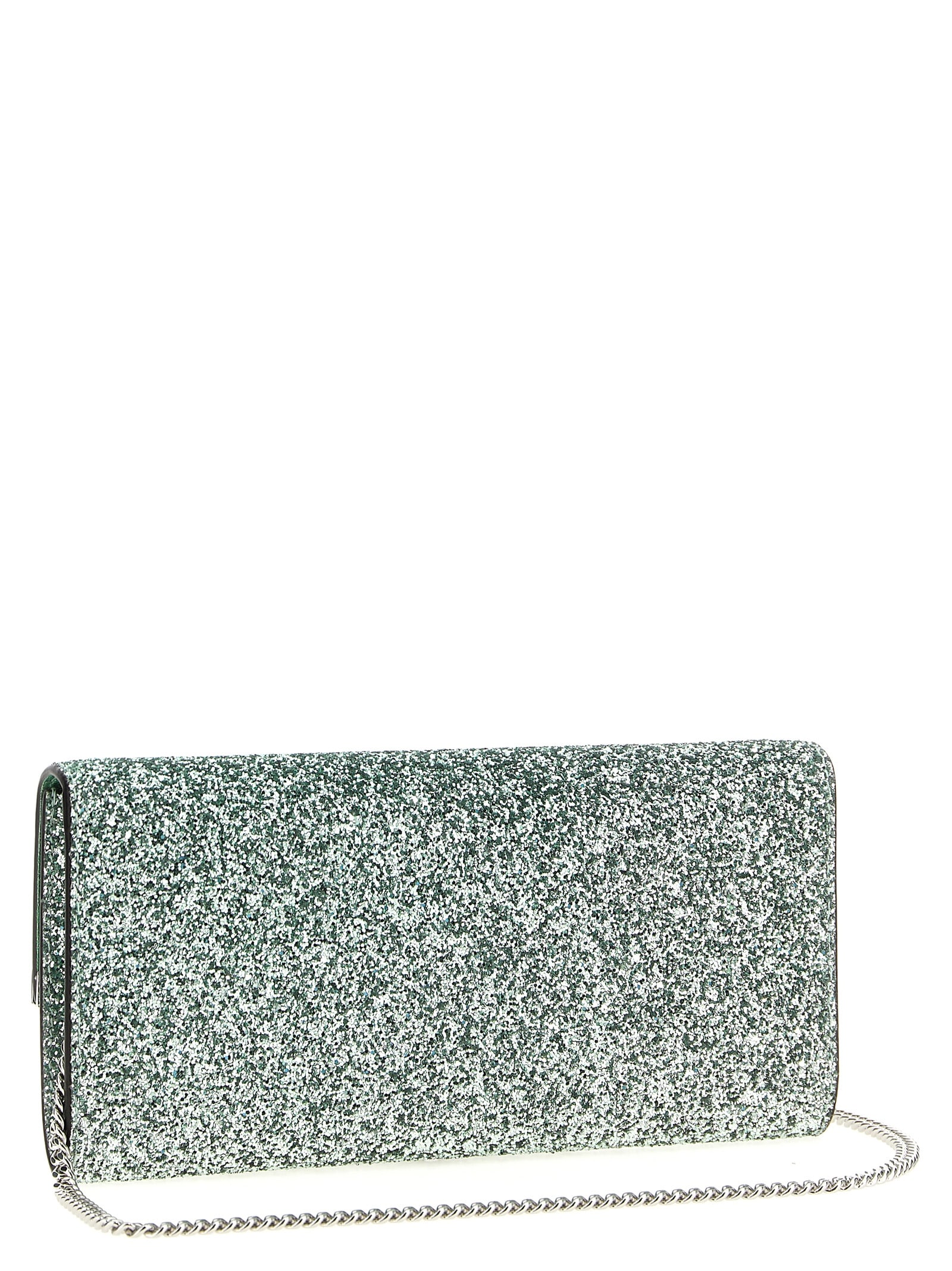 Jimmy Choo Clutch Emmie Mit Glitter In Green