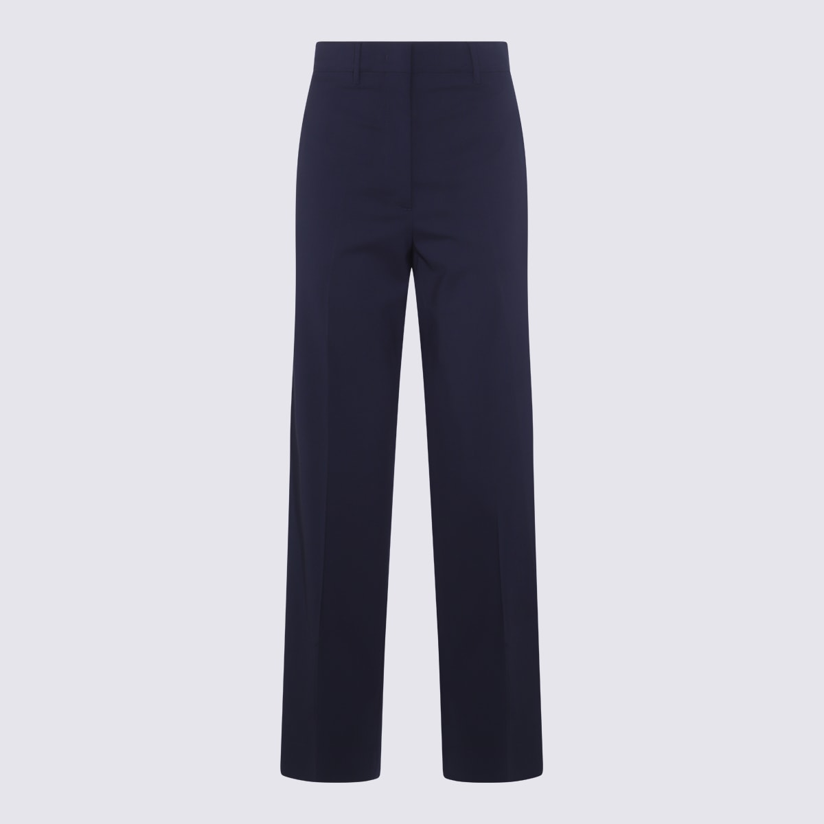 Miu Miu Superfine Wool Trousers And Pockets In Blue