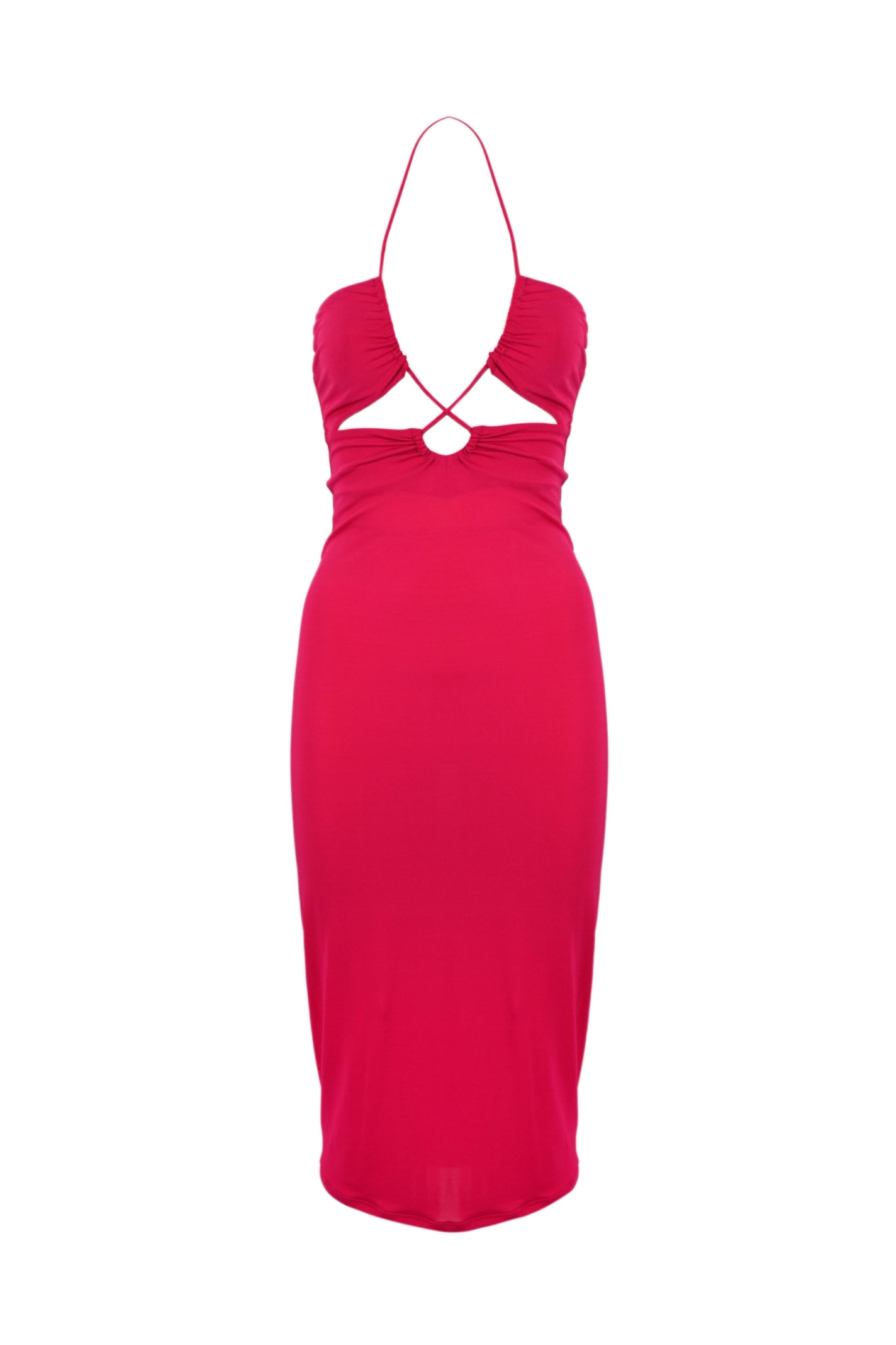 MC2 SAINT BARTH MIDI DRESS WITH CUTOUTS