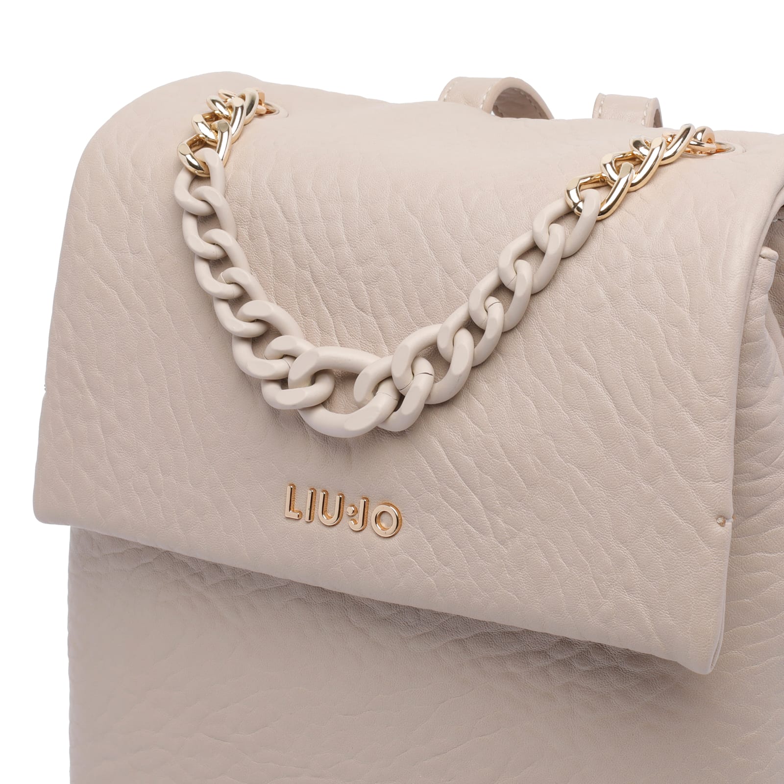Liu •jo Logo Backpack In Sand