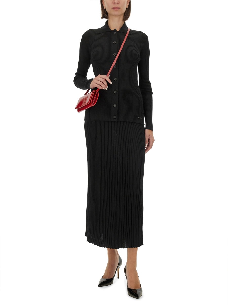 Shop Kiton Ribbed Sweater. In Black