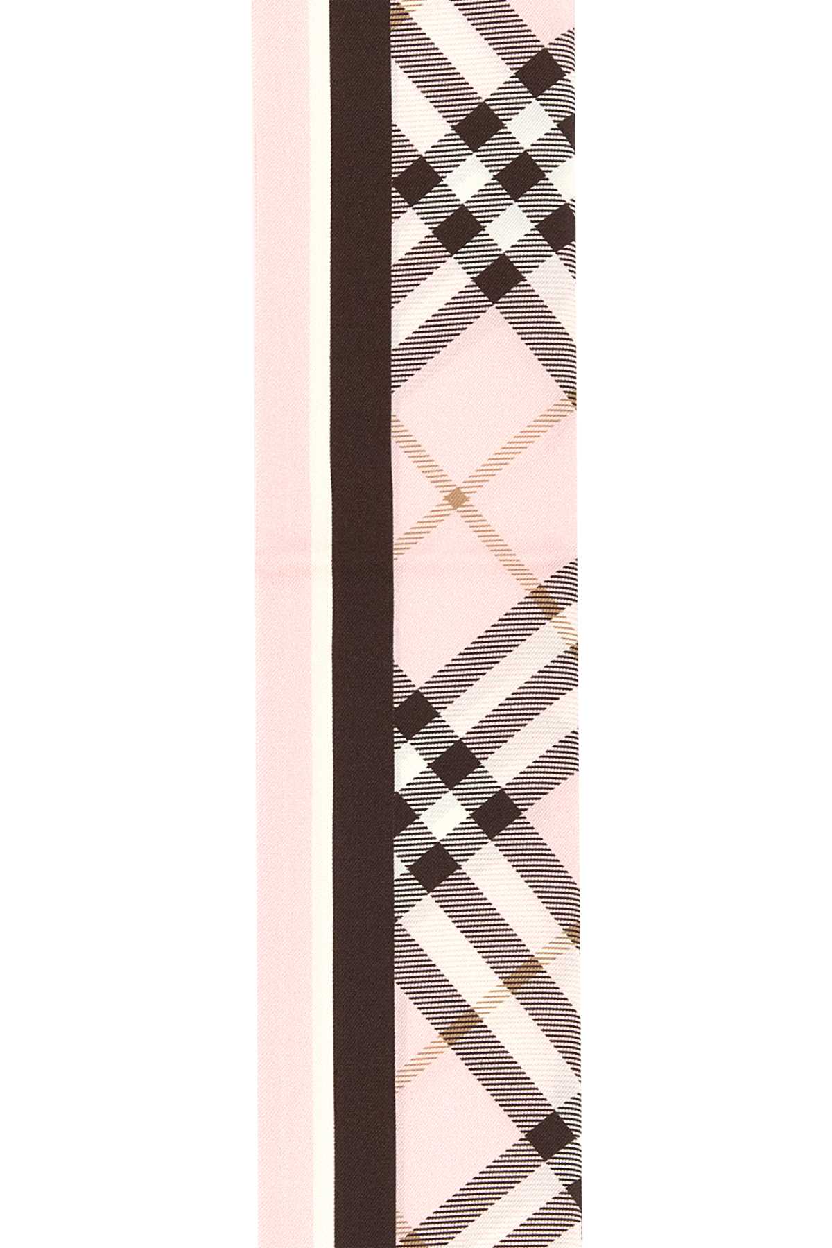 Burberry Embroidered Silk Foulard In Pink