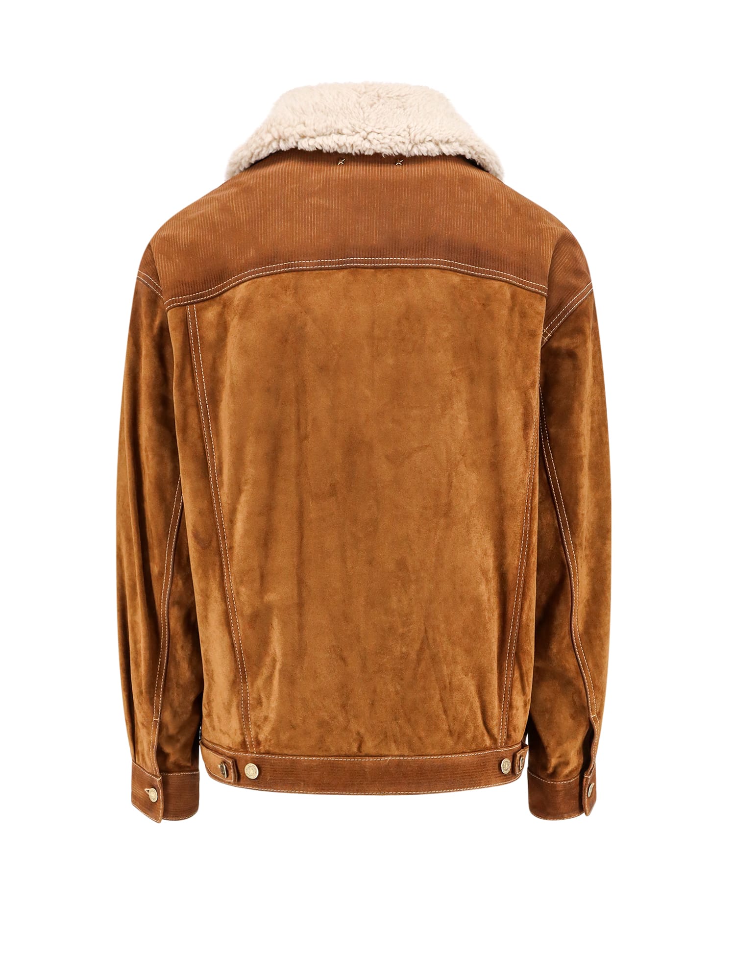 Shop Golden Goose Babette Jacket In Tobacco Brown