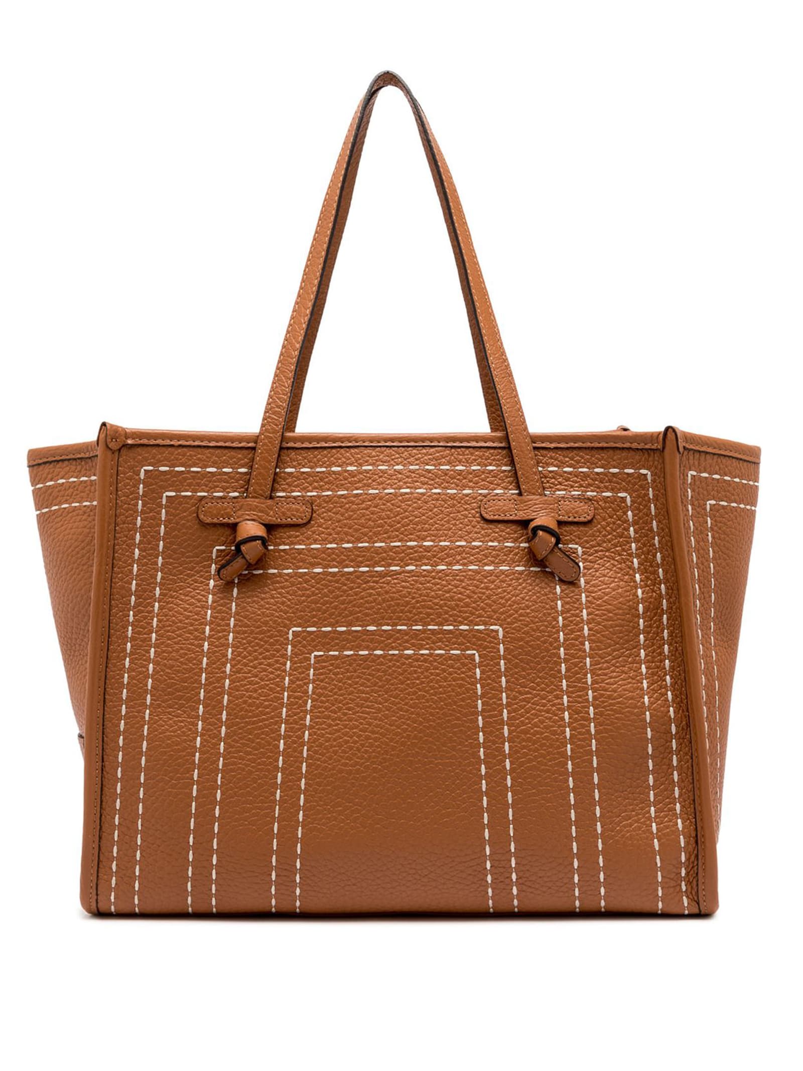 Caramel Leather Marcella Shopping Bag