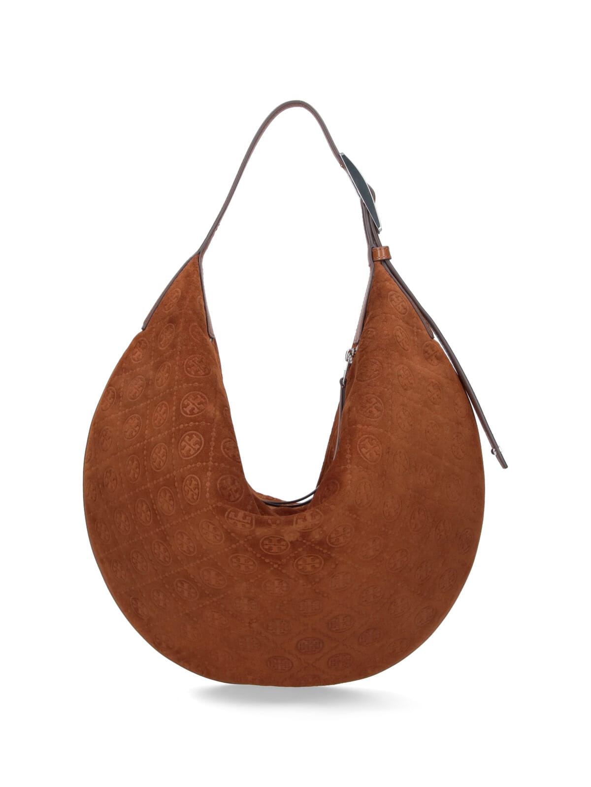 Tory Burch Medium Shoulder Bag Balloon T Monogram In Brown
